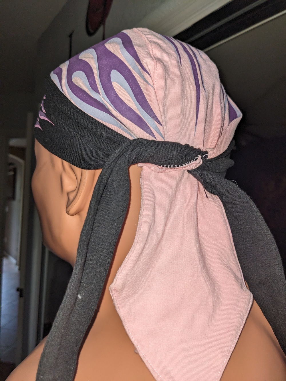 Harley-Davidson Black and Pink Flame Skull Cap